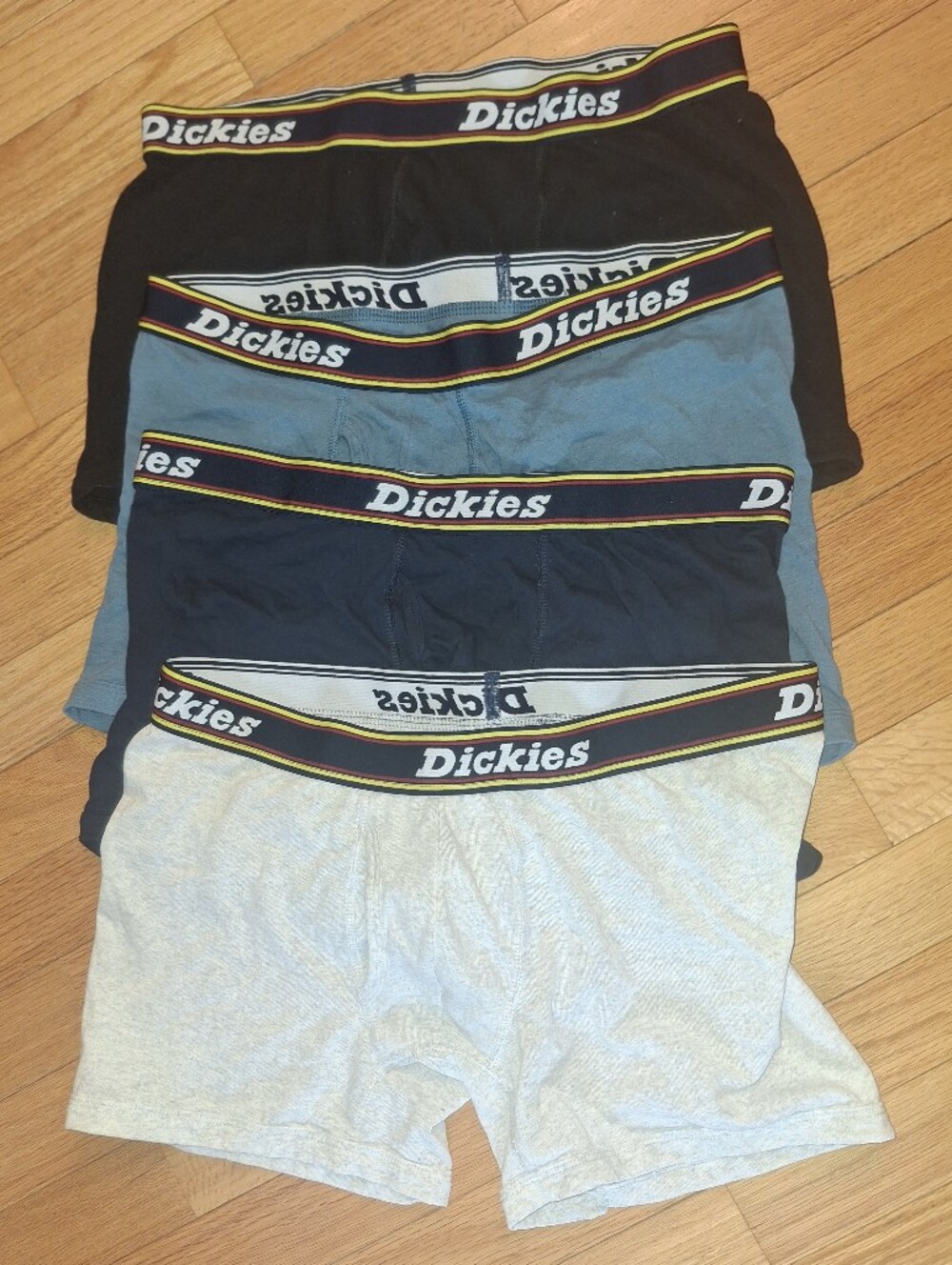 Dickies Men’s Boxer Briefs - Black, Navy, Light Blue, Heather Gray
